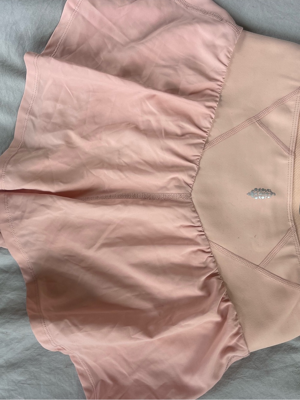 Free People Pale Pink Athletic Skirt with Built-In Shorts